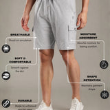 Men Cargo Shorts With Elasticated Waist Band And Adjustable Drawstring