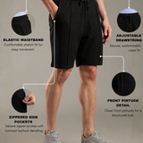 Men Pintuck Shorts With Zipper Pocket