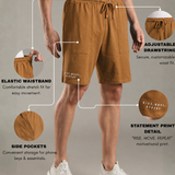 Comfortable Elastic Waistband Shorts Relaxed Fit with Functional Front Patch Pockets