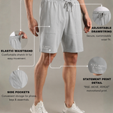 Comfortable Elastic Waistband Shorts Relaxed Fit with Functional Front Patch Pockets