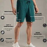 Comfortable Elastic Waistband Shorts Relaxed Fit with Functional Front Patch Pockets