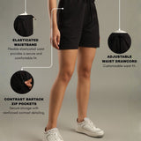 Women Shorts With Side Pocket With Zipper Closure