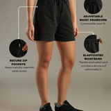 Women Shorts With Stylish Zipper Pocket At Both Sides