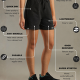 Women Shorts With Stylish Zipper Pocket At Both Sides