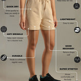 Women Shorts With Stylish Zipper Pocket At Both Sides