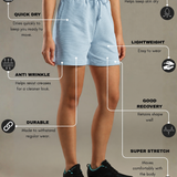 Women Shorts With Stylish Zipper Pocket At Both Sides