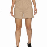 Women Shorts With Stylish Zipper Pocket At Front
