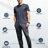 Lightweight Wrinkle Resistant Polyester Co-Ord Set for Men