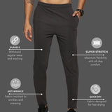 Men's Slim fit track pant with Elasticated waist with Inside Drawstring