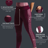 Women’s High Waist Printed Side Panel Tights