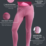 Women’s High Waist Printed Side Panel Tights