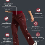 WOMEN’S MULTI POCKET TRACK PANT WITH DRAWSTRING