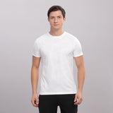 Men's Round Neck Super Smooth Self Design Wrinkle Resistant T shirt