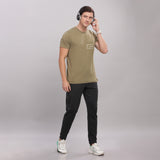 Men's Super Stylish Organic Cotton T Shirt With Printed Chest Pocket