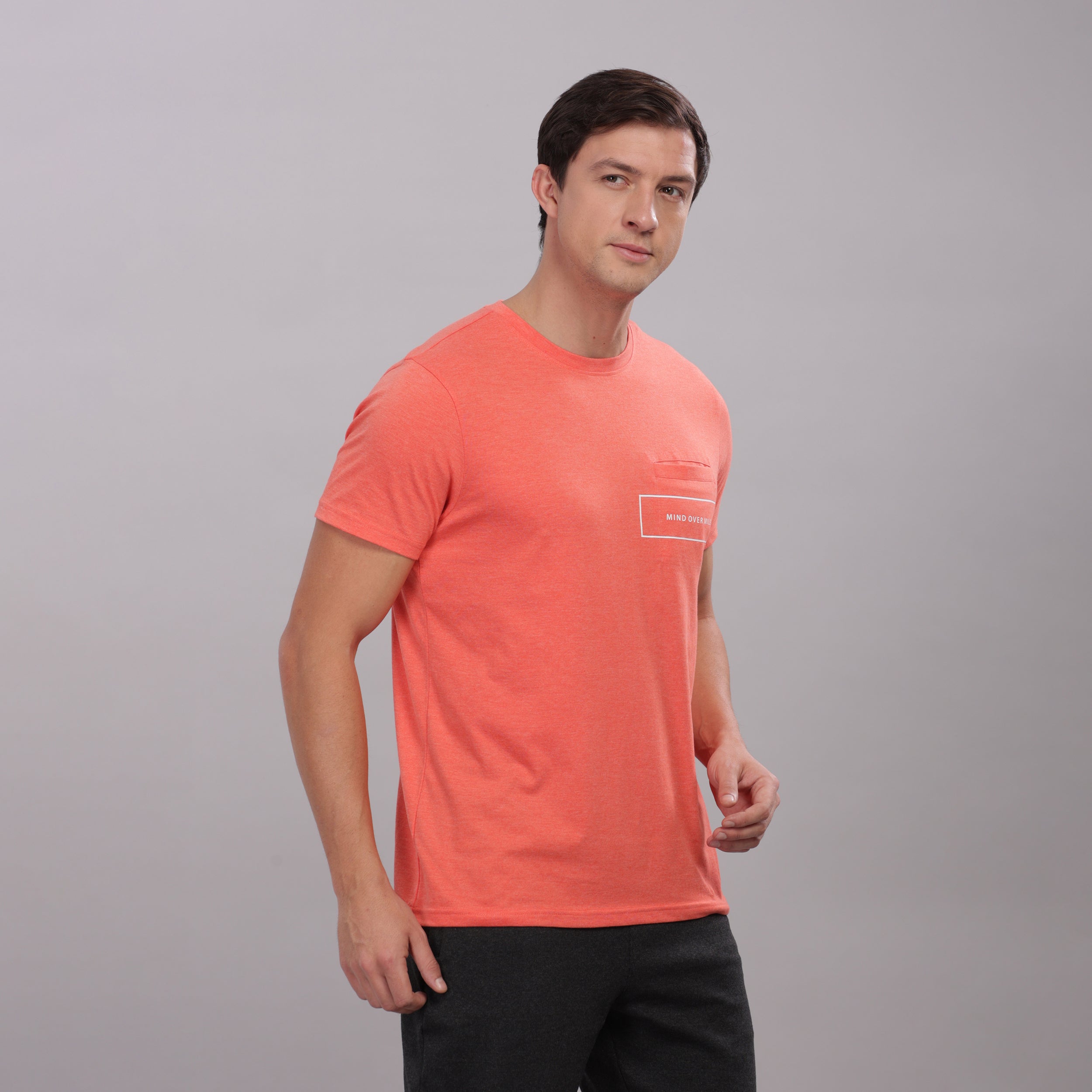 Men's Super Stylish Organic Cotton T Shirt with Printed Chest Pocket