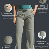 Women’s  Tipping Drawstring Wide Leg Track Pant