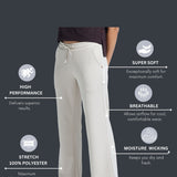 Women’s  Tipping Drawstring Wide Leg Track Pant