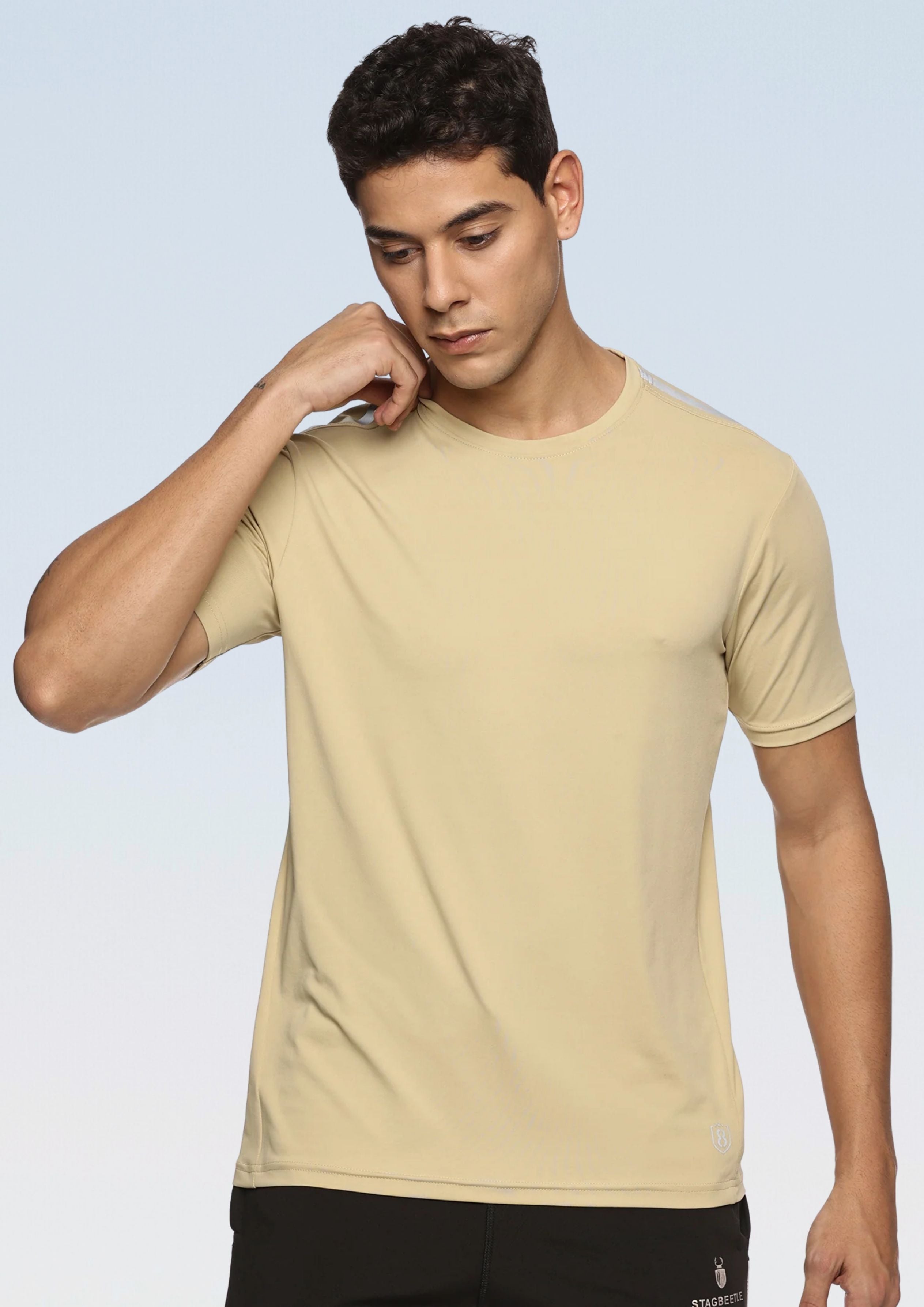 Men Solid High Performance Training T-Shirt