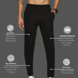Men's Slim fit track pant with Elasticated waist with Inside Drawstring