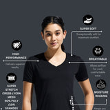 Women’s V neck cut and sew top