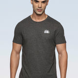 Men Organic Cotton Recycled Polyester Melange Effect T-Shirt