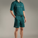 Comfortable Elastic Waistband Shorts Relaxed Fit with Functional Front Patch Pockets