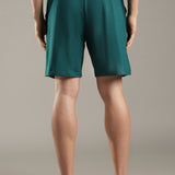 Comfortable Elastic Waistband Shorts Relaxed Fit with Functional Front Patch Pockets