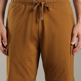 Men Cargo Shorts With Elasticated Waist Band And Adjustable Drawstring