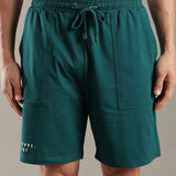 Dropped Shoulder Half-Zip Polo T shirt with shorts