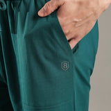 Comfortable Elastic Waistband Shorts Relaxed Fit with Functional Front Patch Pockets