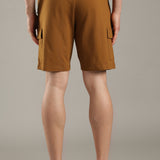 Men Cargo Shorts With Elasticated Waist Band And Adjustable Drawstring