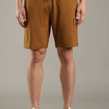 Men Cargo Shorts With Elasticated Waist Band And Adjustable Drawstring