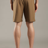 Men Solid Shorts With Side Pocket With Zipper Closure