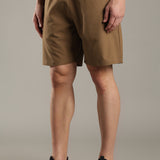 Men Solid Shorts With Side Pocket With Zipper Closure