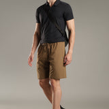 Men Solid Shorts With Side Pocket With Zipper Closure