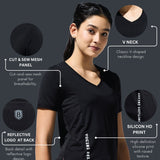 Women’s V neck cut and sew top