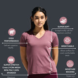 Women’s V neck cut and sew top