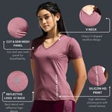 Women’s V neck cut and sew top