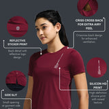 Women’s criss cross back mesh top