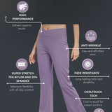 DOMIN8 Women Flared Mid-Rise Trousers