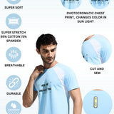 Men’s  Round Neck Cotton Cut & Sew Graphic Printed T Shirt