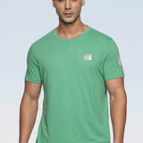 Men Organic Cotton Recycled Polyester Melange Effect T-Shirt