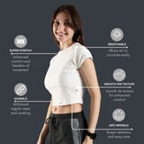 Women's High-neck Corset Top with Raglan Sleeves