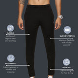 Men One Side Zipper Pocket and Inside Drawstring Trackpant