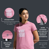 Women’s Raglan Sleeve Graphic Long Top with Curve Hem