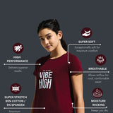 Women’s Raglan Sleeve Graphic Long Top with Curve Hem