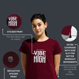 Women’s Raglan Sleeve Graphic Long Top with Curve Hem