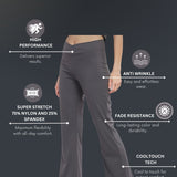 DOMIN8 Women Flared Mid-Rise Trousers