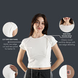 Women's High-neck Corset Top with Raglan Sleeves