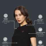 Women Cotton Spandex Short Sleeve Crop Top